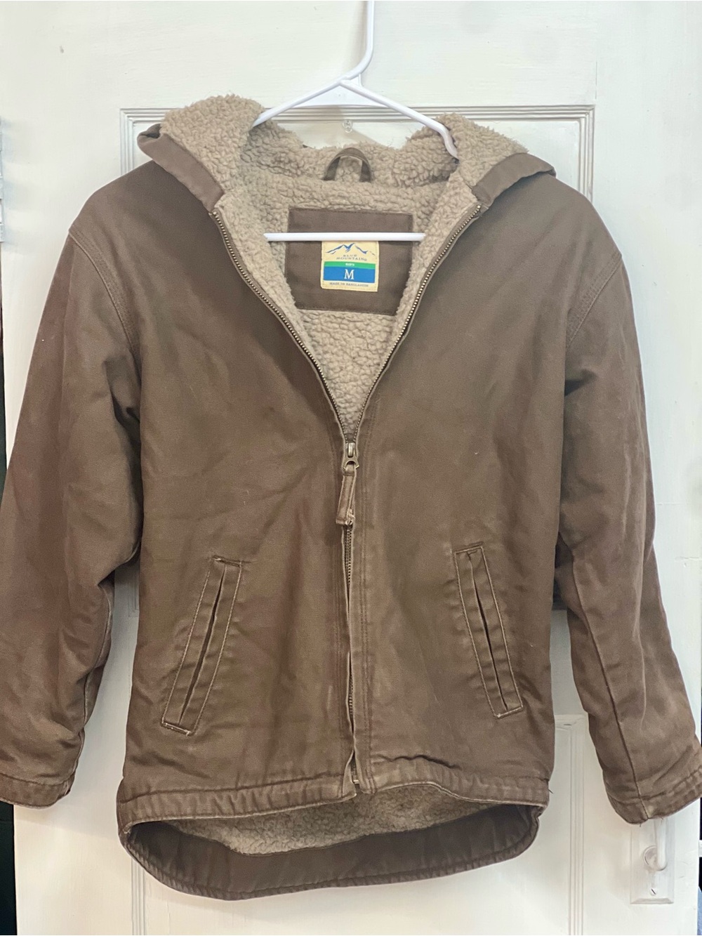 Men's Hooded Sherpa-Lined Zip Jacket